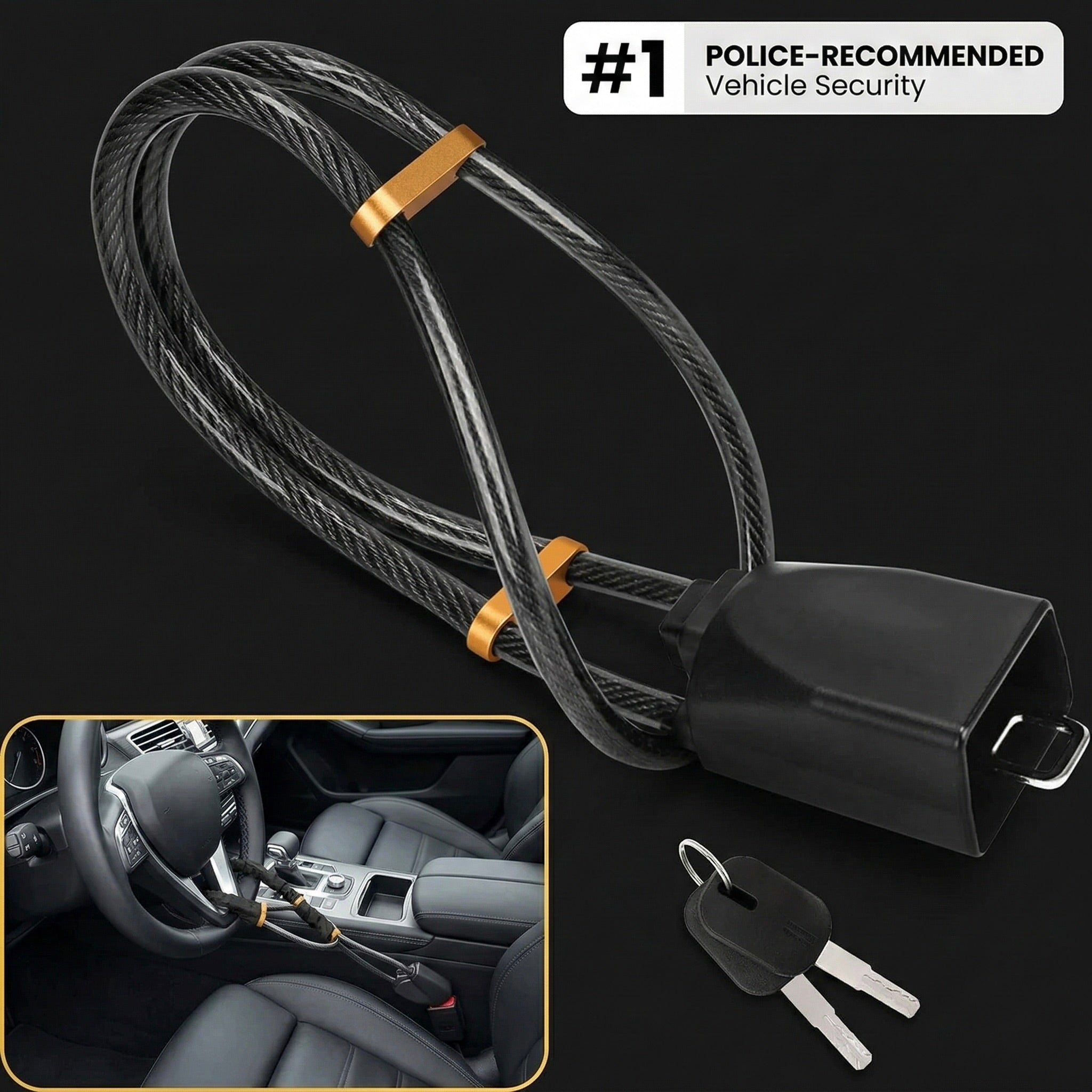 Steer Safe™ Anti-Theft Steering Lock